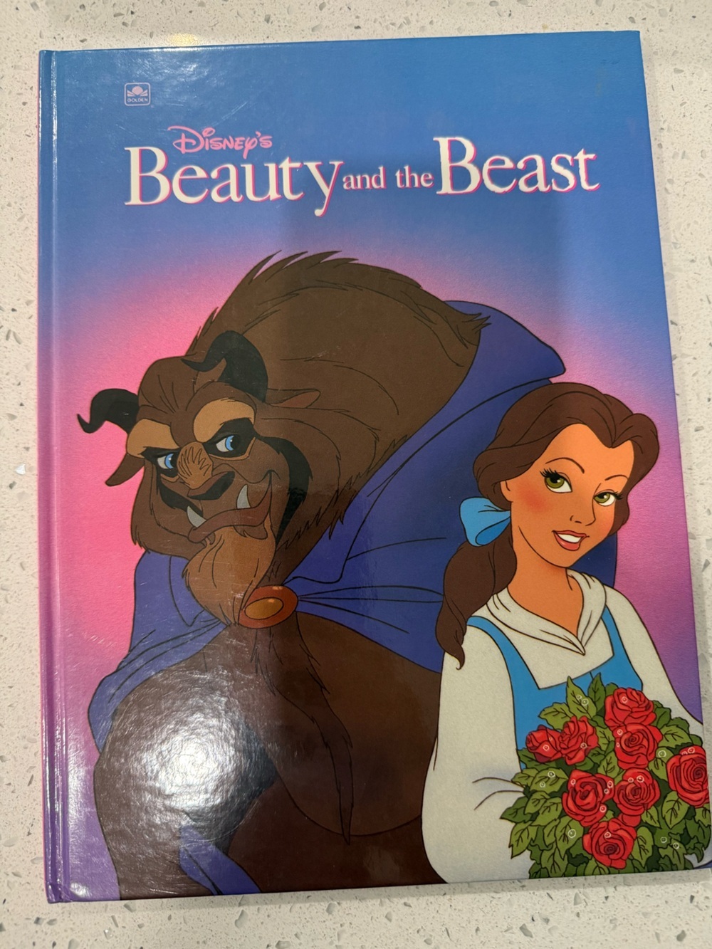 Disney Beauty and the Beast Hardcover Book - Blue, Pink, Brown